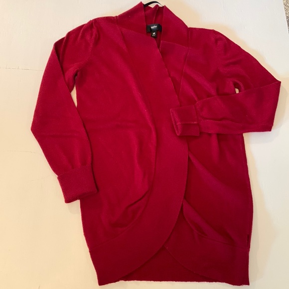 Mossimo Dark Red Open Front Cardigan Size M - Picture 3 of 9
